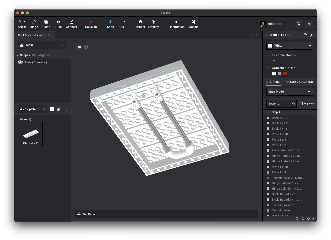 Brick Sketch Back Display